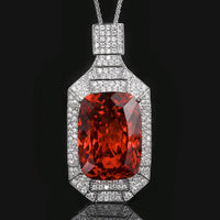 Orange-Rote Anhänger mit Chopard-Kette