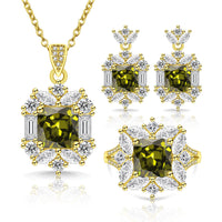 Gold-plated [Olive Green Diamond]
