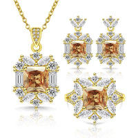 Gold-platiert (Champagner Zirkon)
