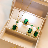 Smaragdgrünes Drei-Teile-Set