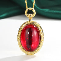 Ruby Anhänger mit Chopin Kette
